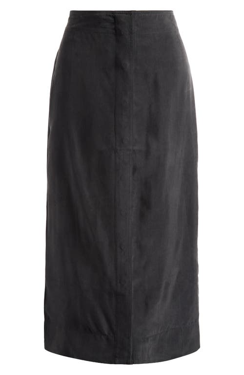Alex Mill Oliva A-line Midi Skirt In Rich Black