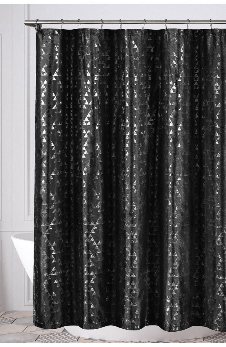 Duck River Textile Juno Geometric Shower Curtain - Black, Main, color, 