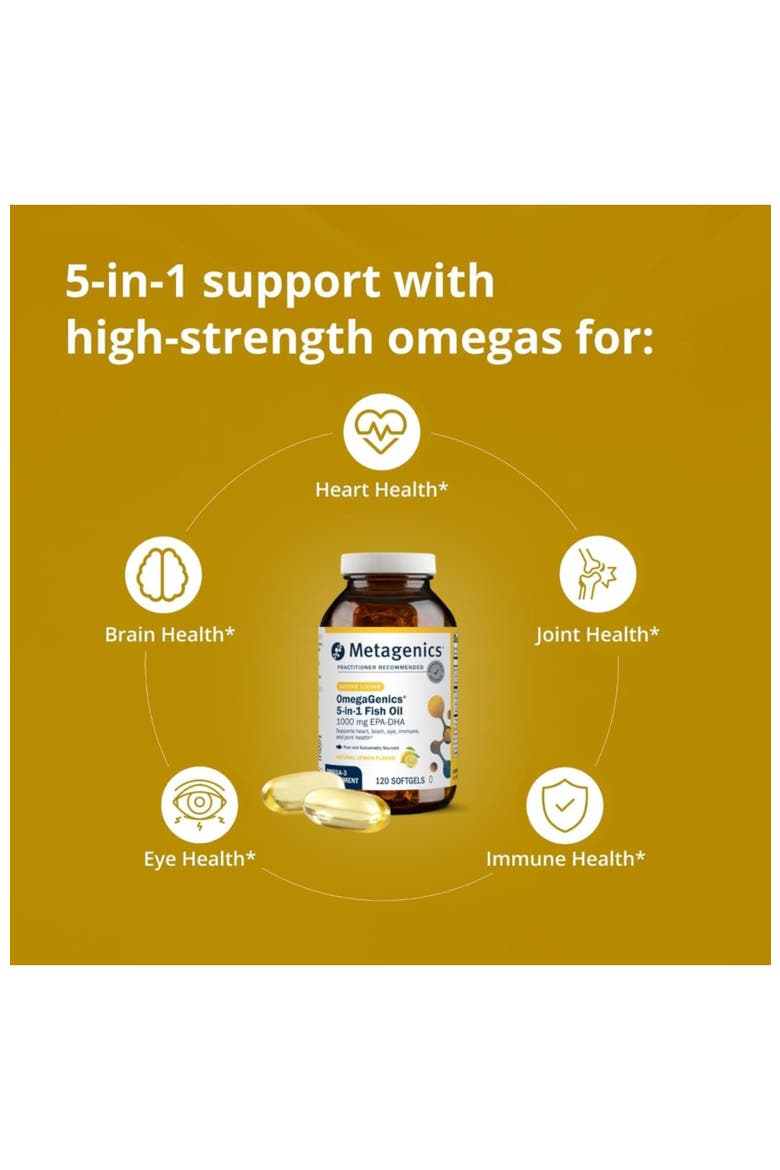 OmegaGenics High Potency Omega-3 Fish Oil Supplement, Alternate, color, None