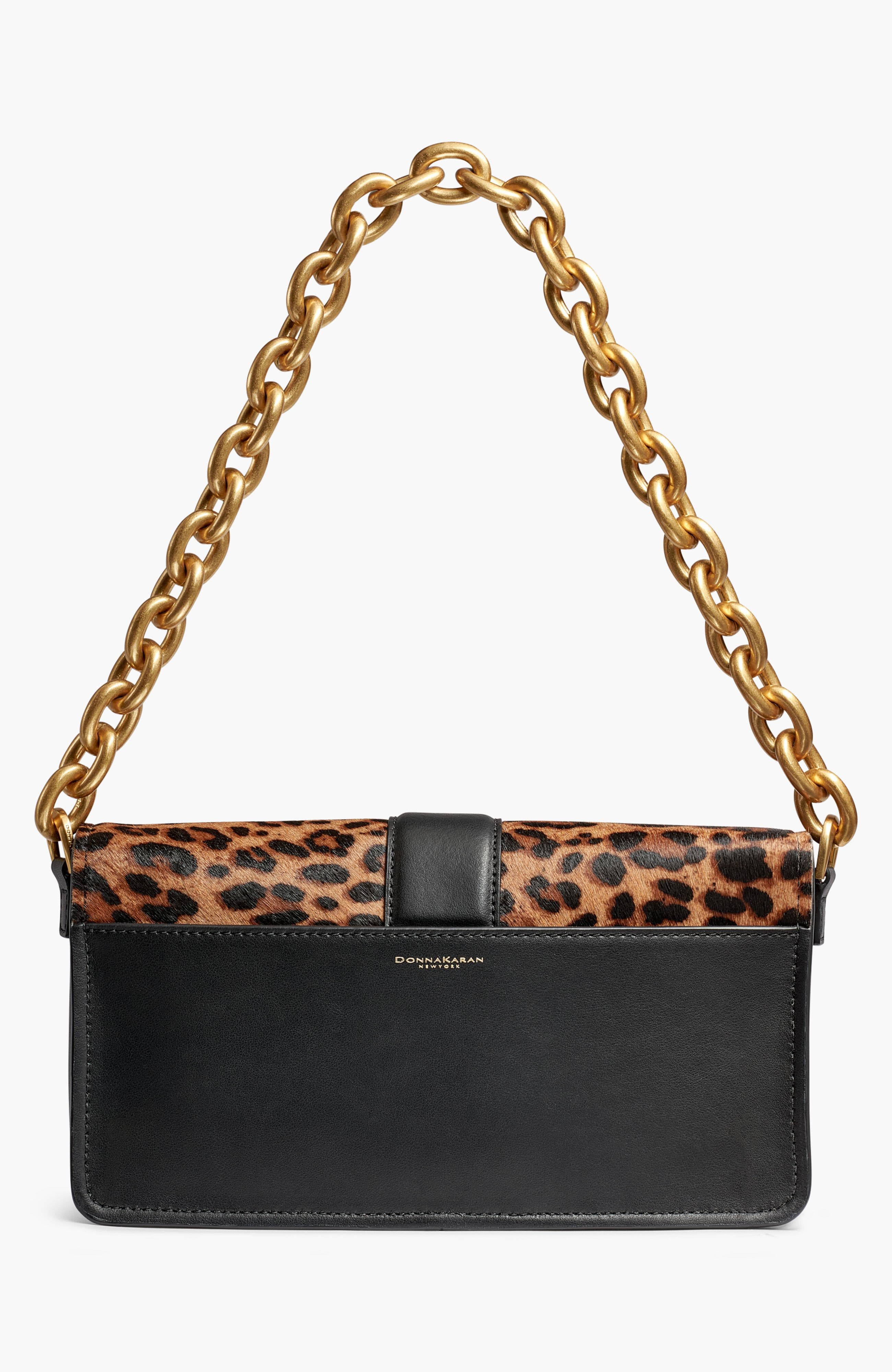 Donna Karan New York Valley Stream Leopard Shoulder, Alternate, color, 