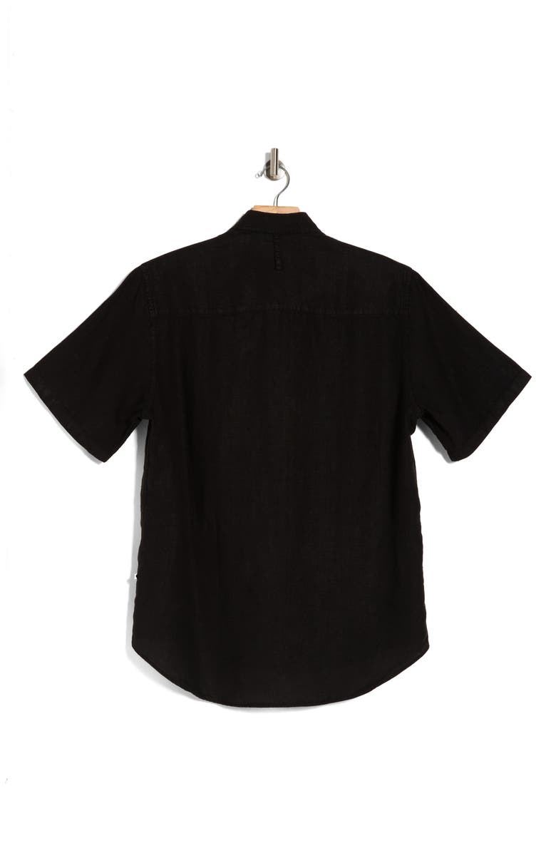 NN07 Arne Short Sleeve Button-Up Linen Shirt, Alternate, color,