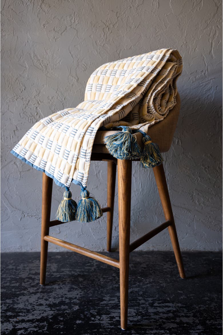 Handwoven Sujani Throw, Alternate, color, Osira
