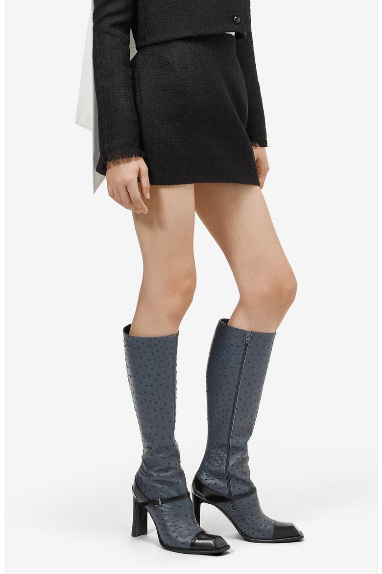Wool & Mohair Miniskirt, Alternate, color, BLACK