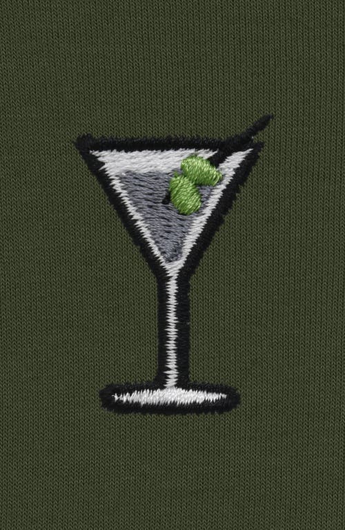 Dalix Martini Cropped Hoodie In Military Green