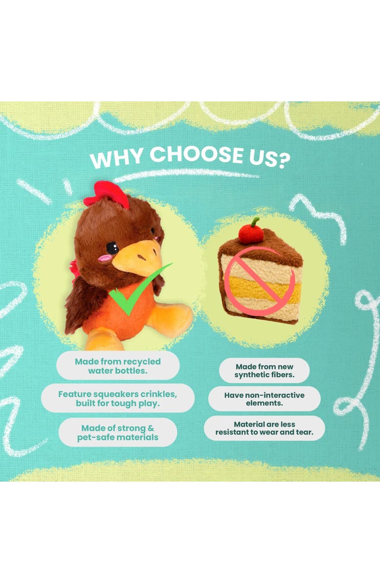 SnugArooz Plush Dog Toy, Alternate, color, Multicolored