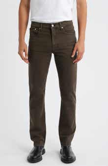 Modern Straight Leg Five-Pocket Twill Pants