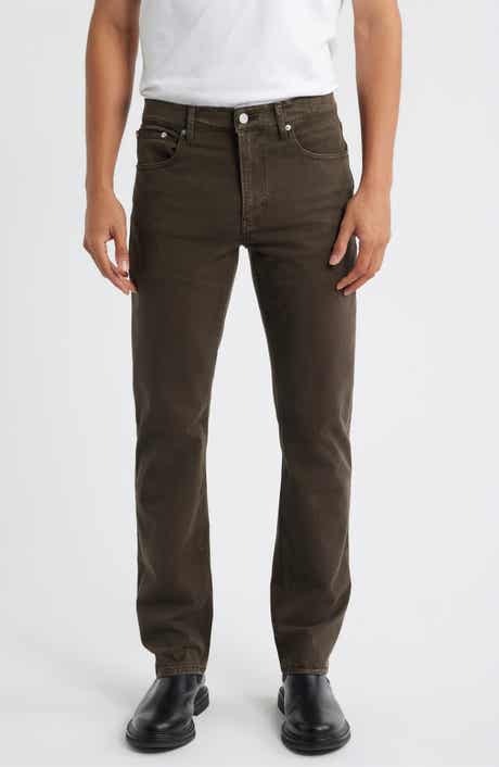 Modern Straight Leg Five-Pocket Twill Pants