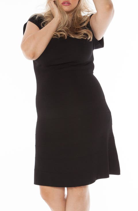 Cap Sleeve Knit A-Line Dress