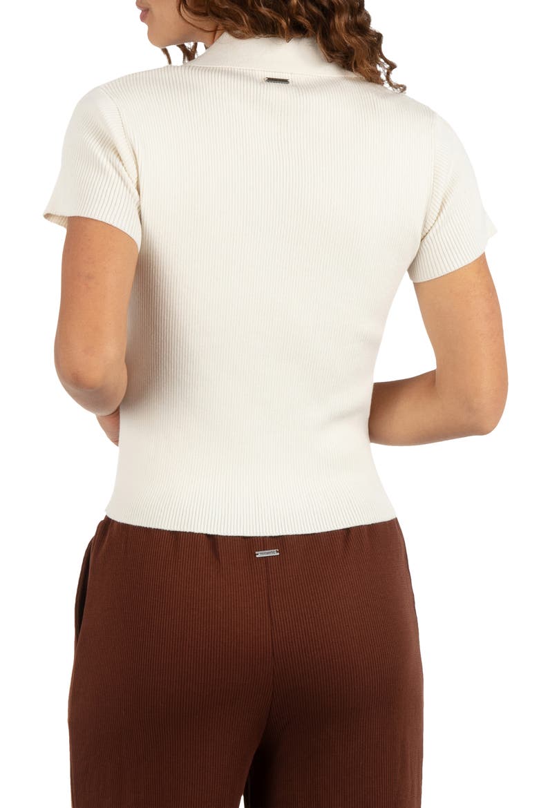 Coastal Range Ribbed Polo Sweater, Alternate, color, CREAM