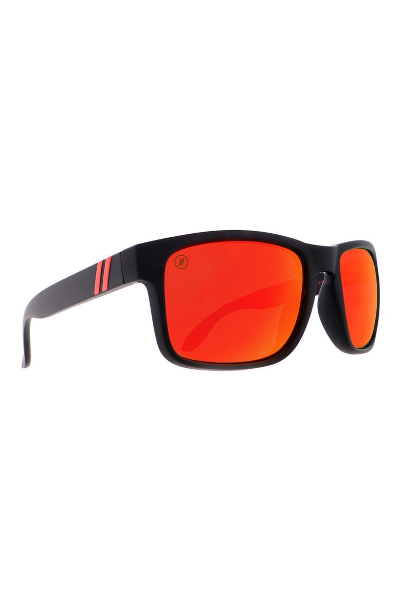 55mm Canyon Polarized Square Sunglasses, Alternate, color, RED STRIKE