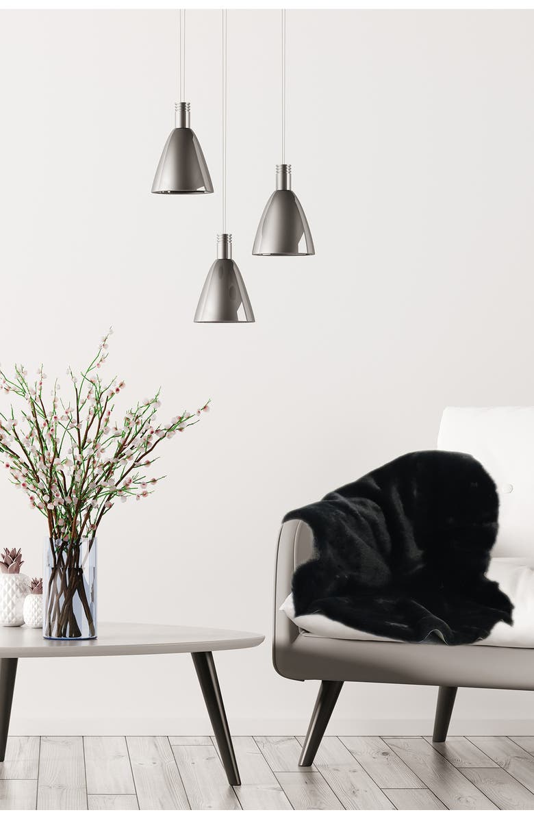 LUXE Faux Fur Throw 2' X 3' - Black, Alternate, color, 