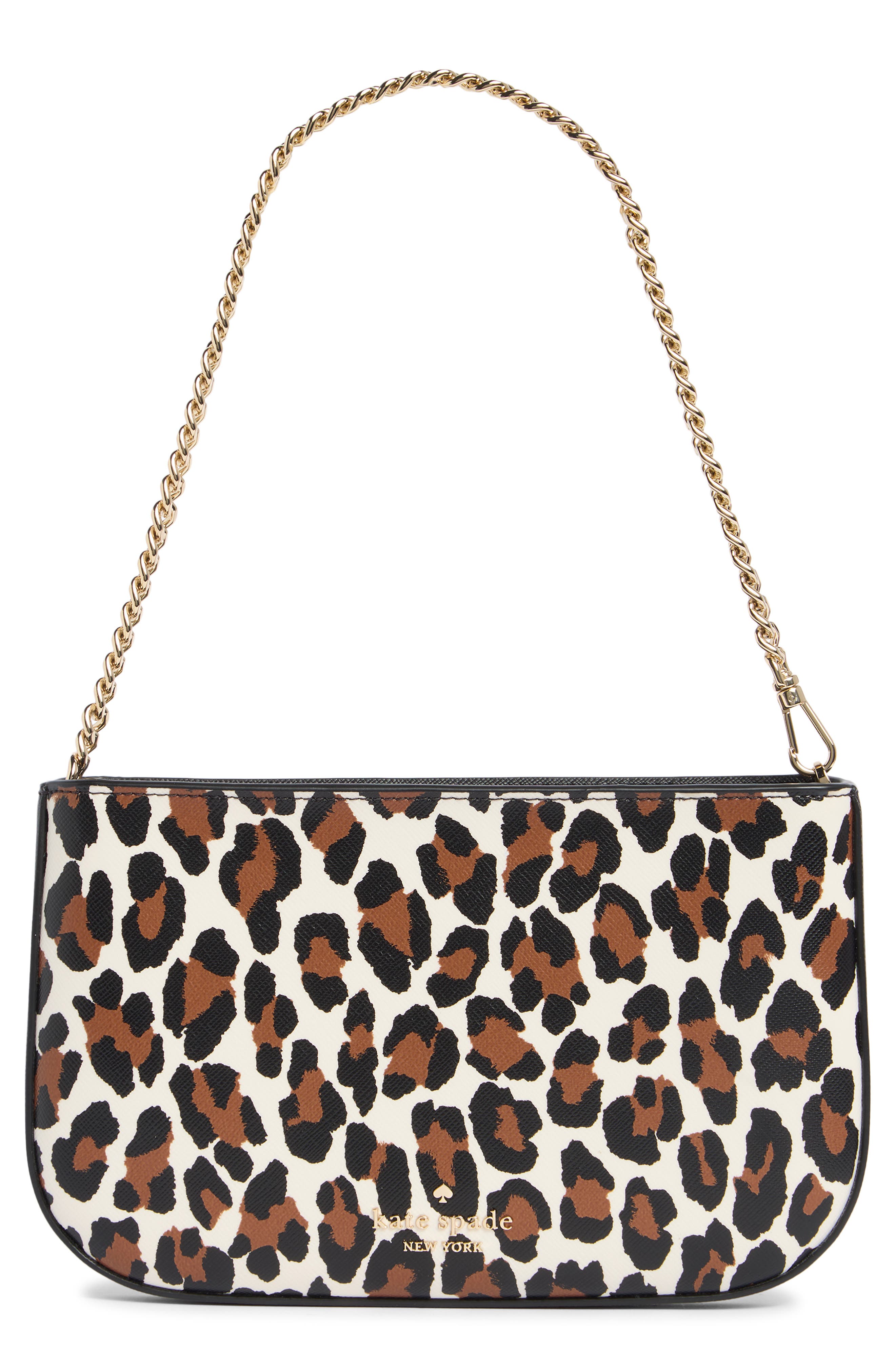 Kate Spade New York madison leopard spot pochette bag