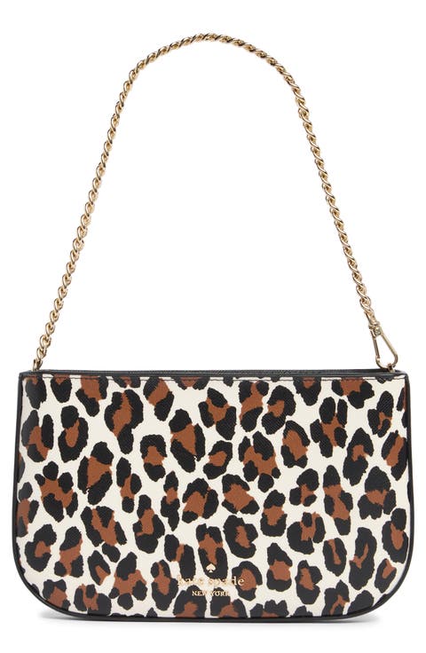 madison leopard spot pochette bag