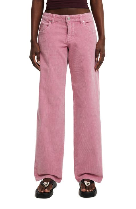 Women's Low Rise Straight Cord Pant