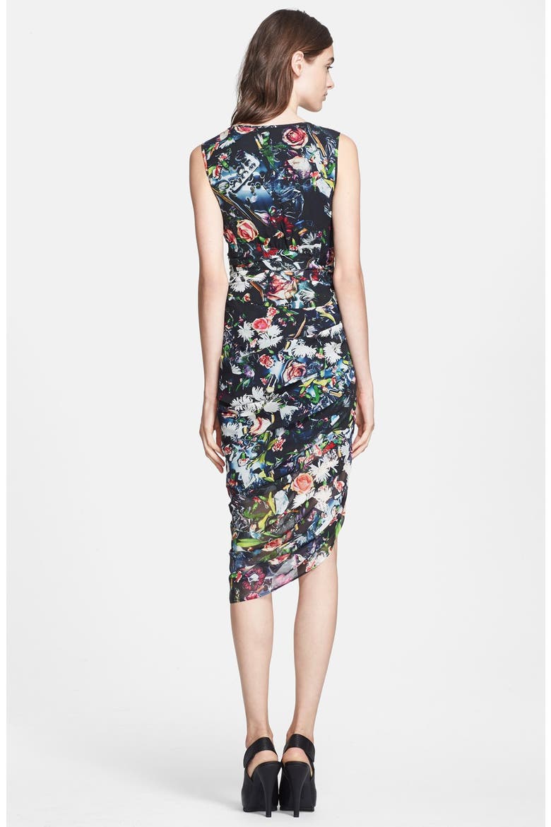 by Alexander McQueen Festival Floral Smocked Silk Dress, Alternate, color, FESTIVAL FLORAL
