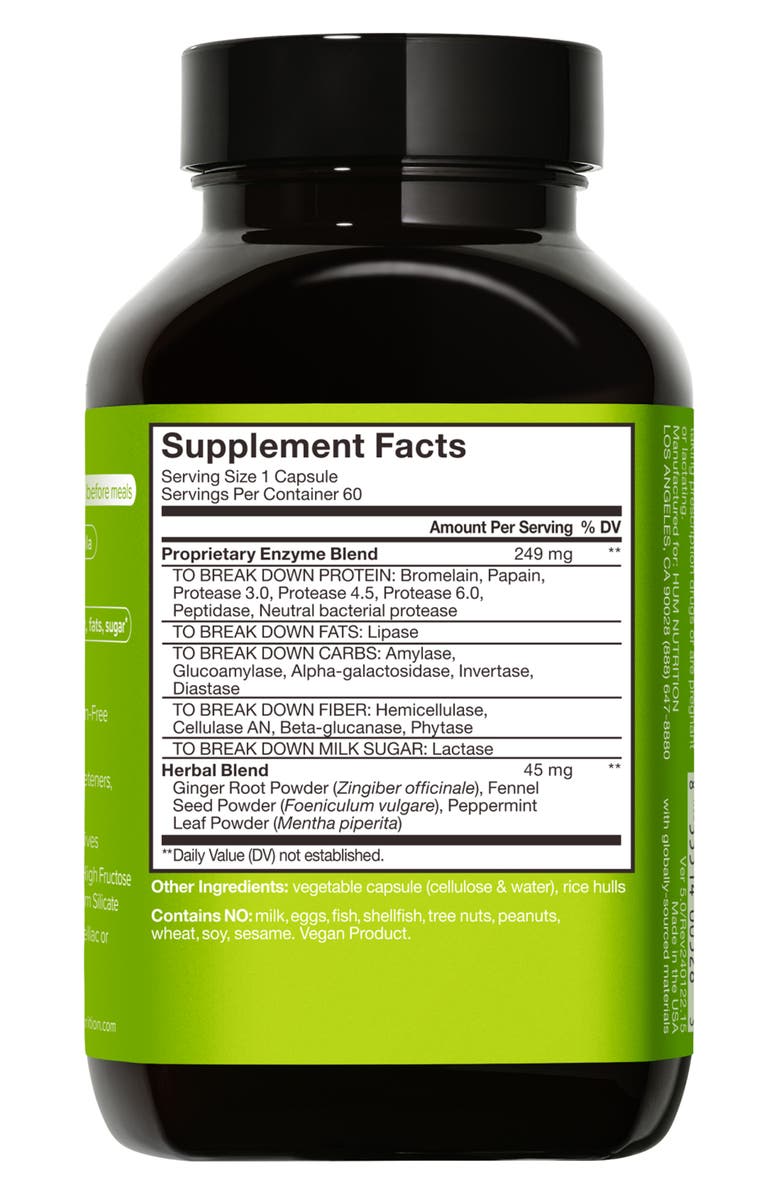 Hum Nutrition Flatter Me<sup>™</sup> Digestive Enzyme Supplement, Alternate, color, 