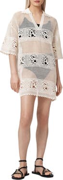 AllSaints Kyra Mesh Cover-Up Dress