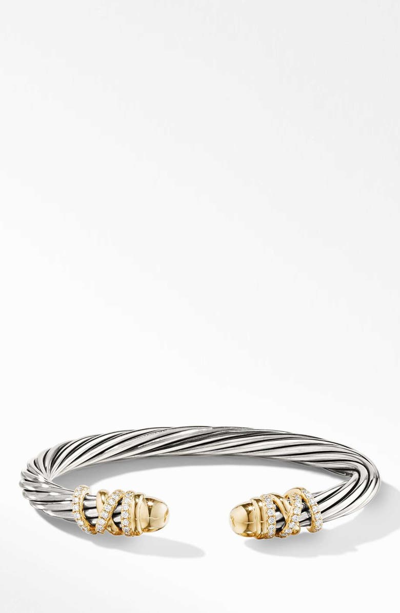 David Yurman Helena Bracelet with Diamonds, Main, color, Gold/ Silver/ Gold Dome