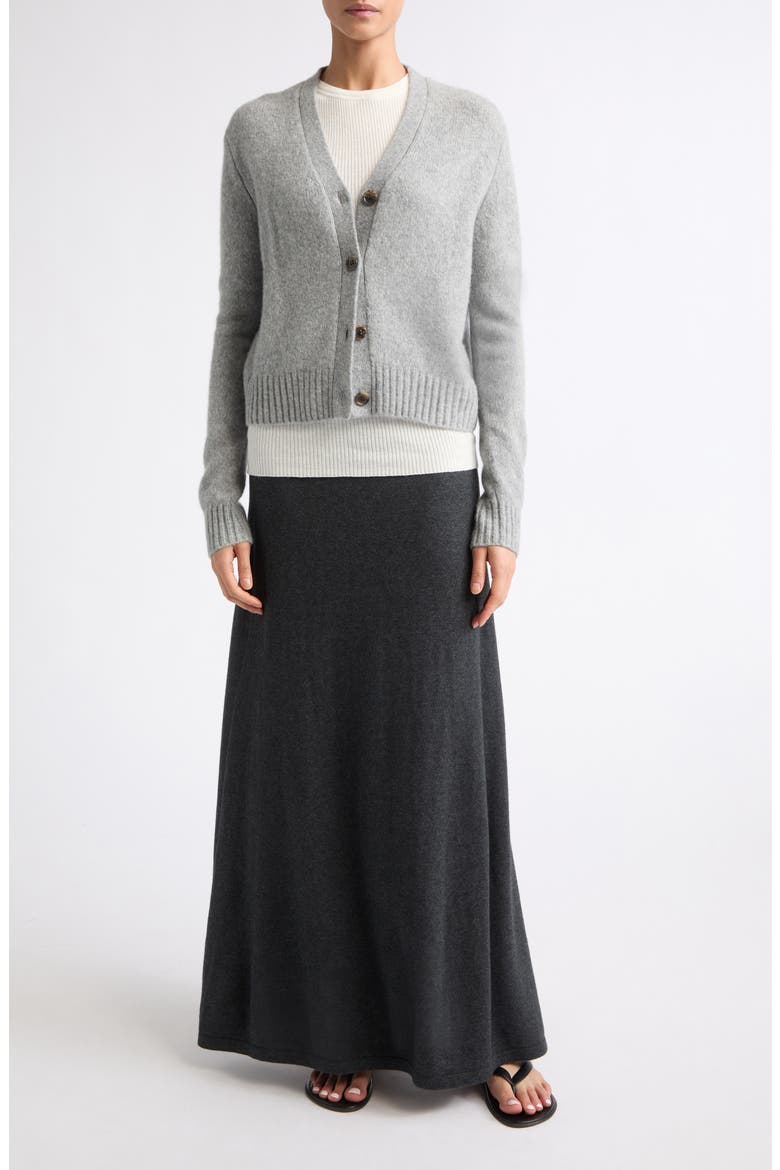 Marionette Cashmere & Silk Cardigan, Alternate, color, CLOUDY