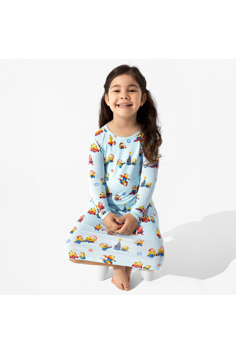 Kids' Merry Minions Holiday Long Sleeve Dress, Alternate, color, Merry Minions Holiday