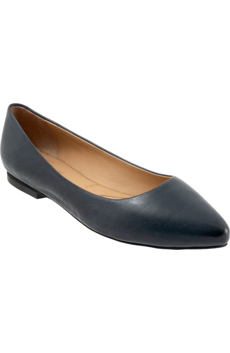 Trotters Estee Ballet Flat, Main, color, Navy