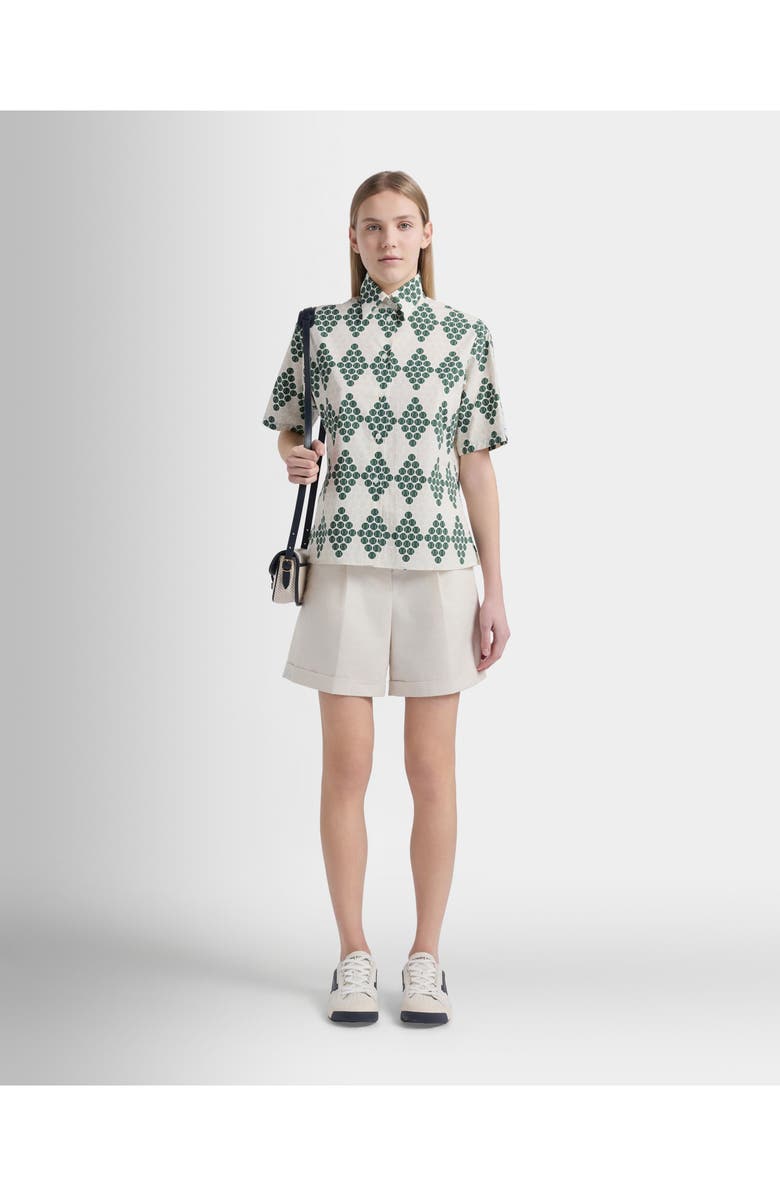 Bally Tennis Collection Shorts in Cotton, Alternate, color, White