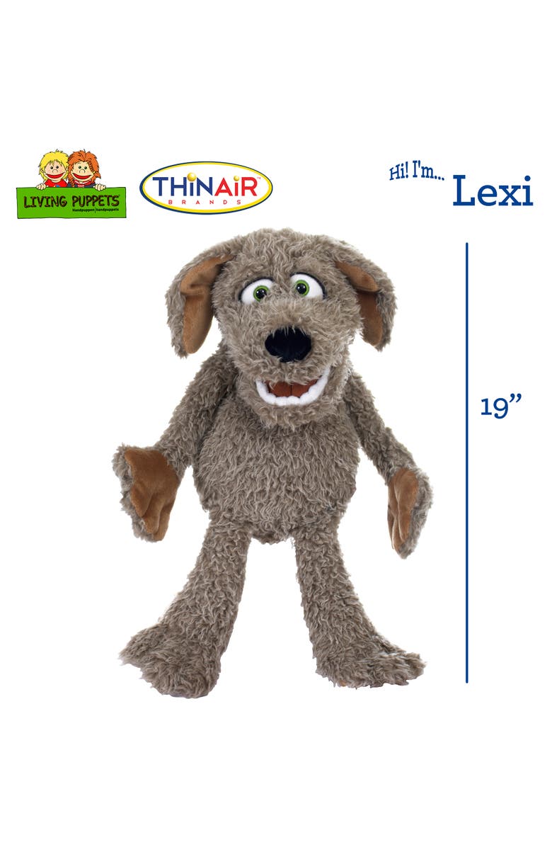 Living Puppets Lexi The Brown Dog 19 Inch Plush Hand Puppet, Handmade Pal, Alternate, color, Brown