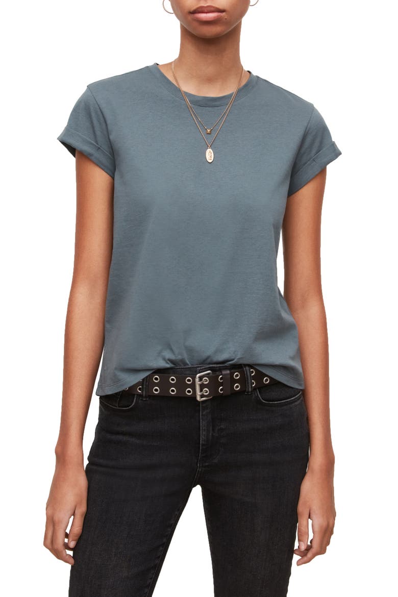 Anna Cotton T-Shirt, Main, color, BLUE OPULENCE