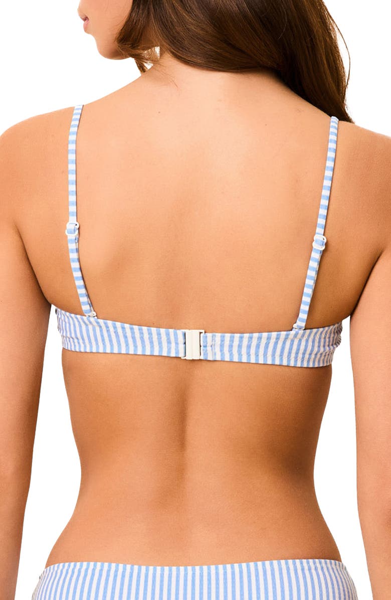 Solid & Striped Juliette Underwire Seersucker Bikini Top, Alternate, color, Blue Lagoon