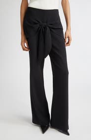 Cinq à Sept Lilas Tie Front Flare Leg Pants