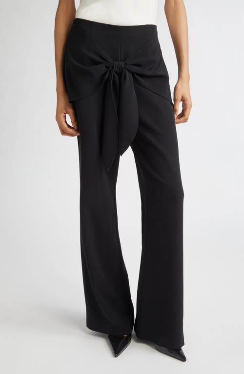 Cinq À Sept Lilas Tie Front Flare Leg Pants In Black