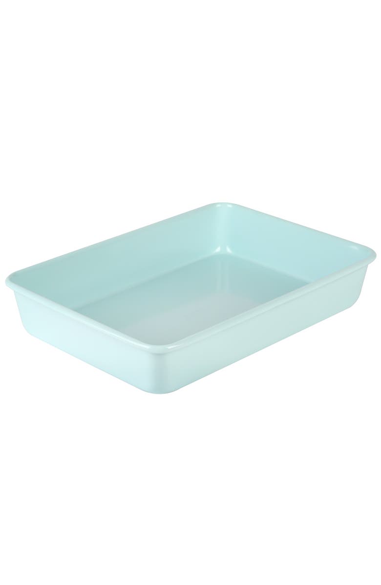 Martha Stewart Everyday 9in x 13in Carbon Steel Nonstick Rectangular Baking Pan, Main, color, Turquoise