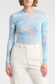 AFRM LOS ANGELES Sunny Long Sleeve Mesh Top