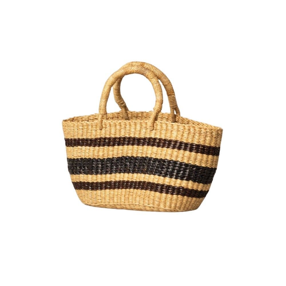 indego africa Assibi Mini Tote, Main, color, Black & Natural