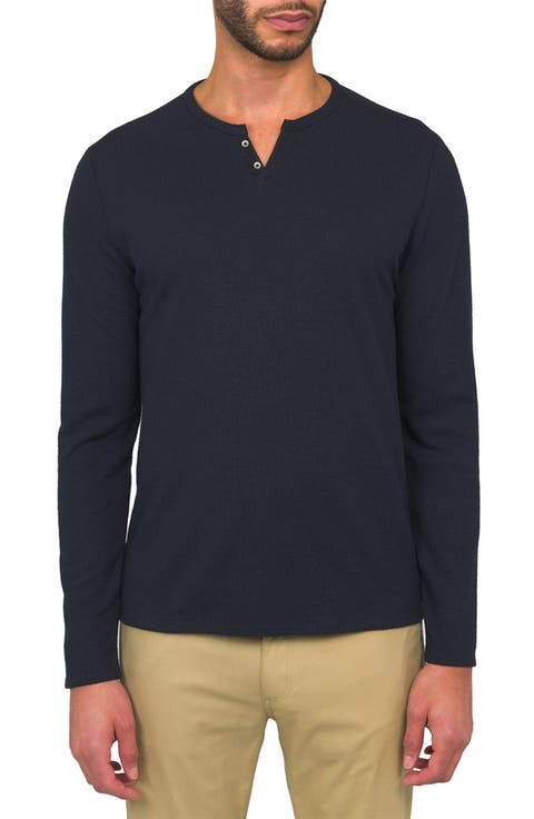 Lucerine White Waffle Cotton & Modal Henley