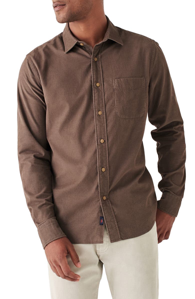 Faherty Corduroy Button-Up Shirt, Main, color,