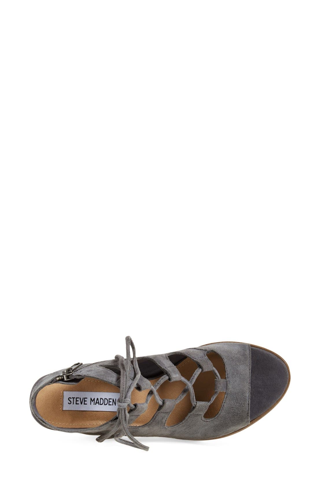 'Nilunda' Lace-Up Sandal, Alternate, color, GREY SUEDE