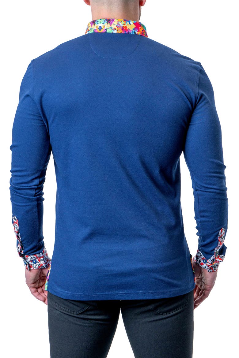 Newton Royalty Blue Long Sleeve Polo, Alternate, color, BLUE
