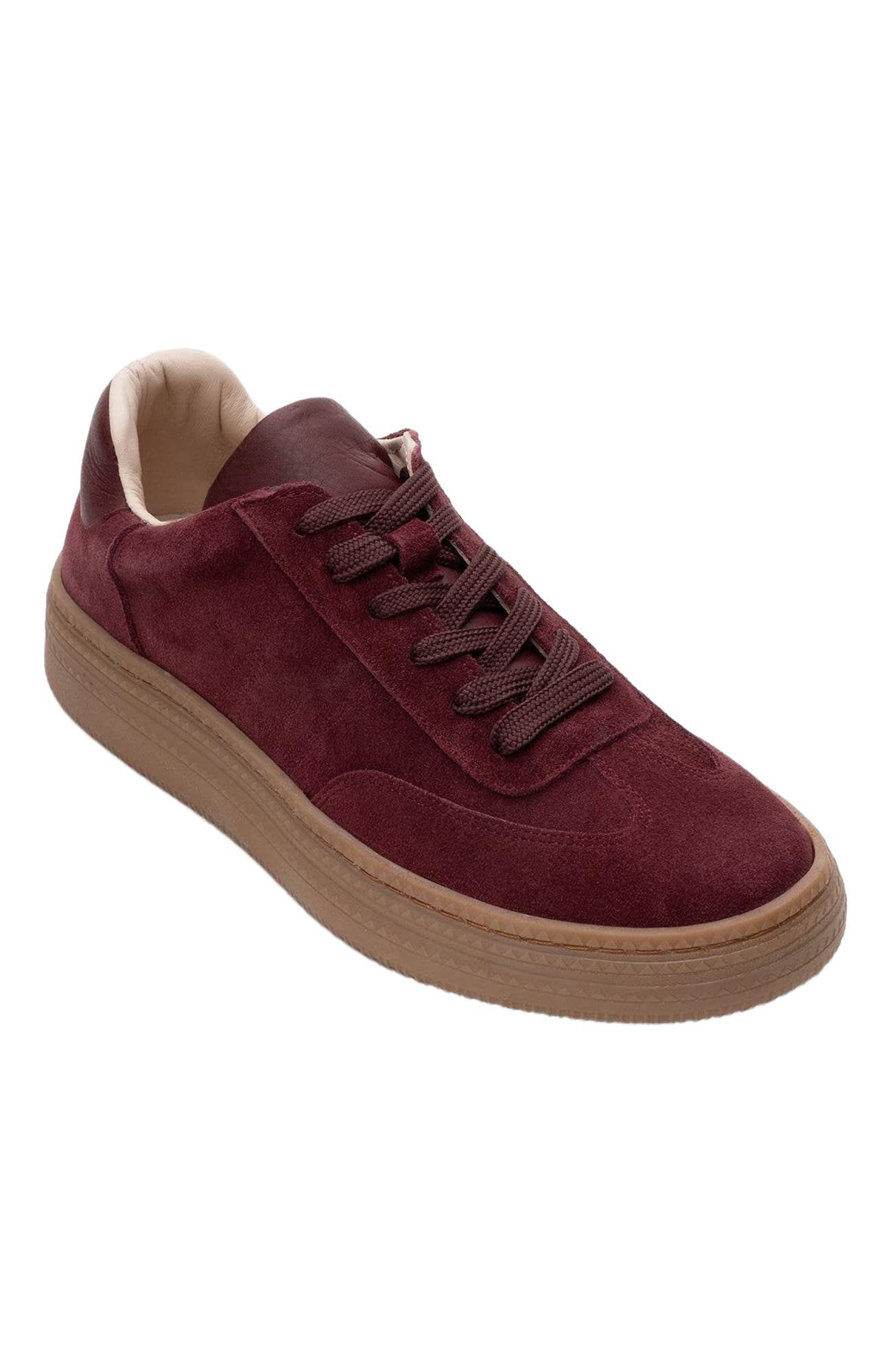  Burgundy Suede Leather