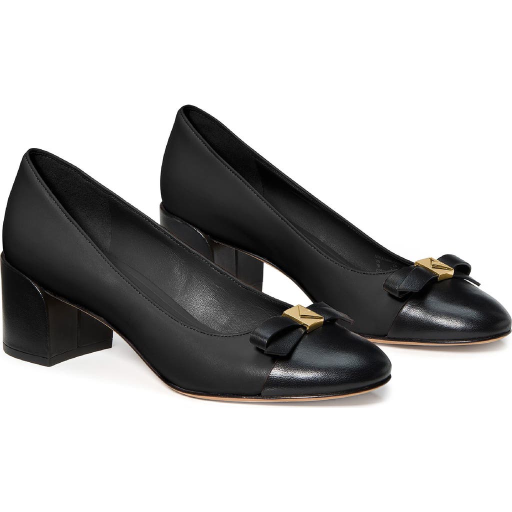 Kate Spade New York Deco Bow Ballet Cap Toe Pump In Black