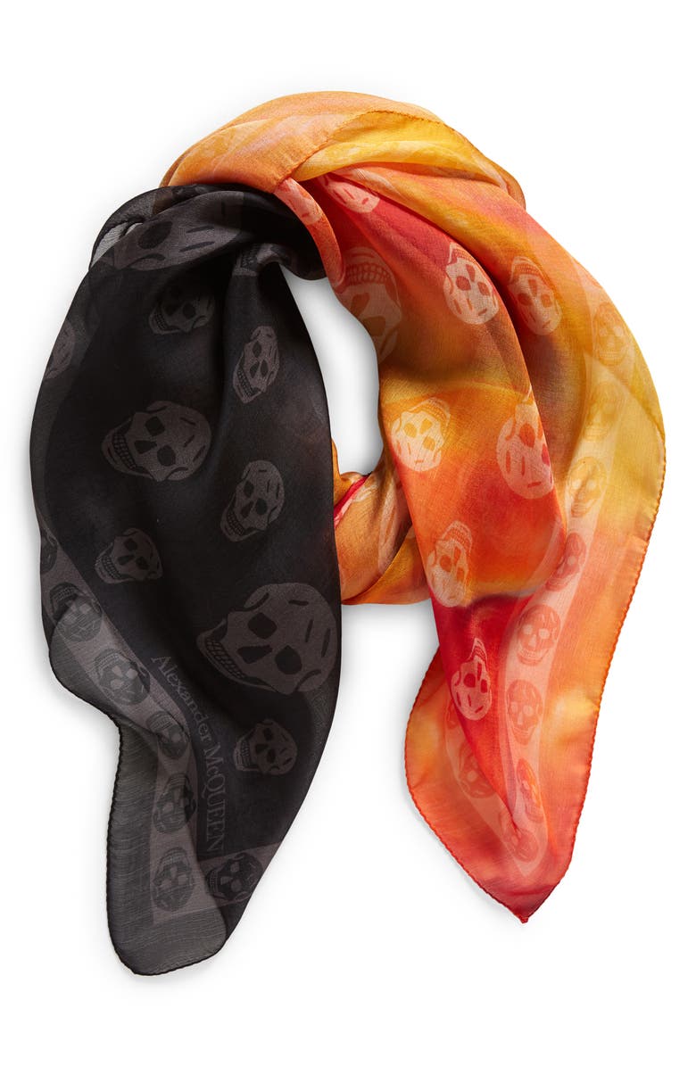 McQueen Exploded Petal Silk Scarf, Alternate, color, 