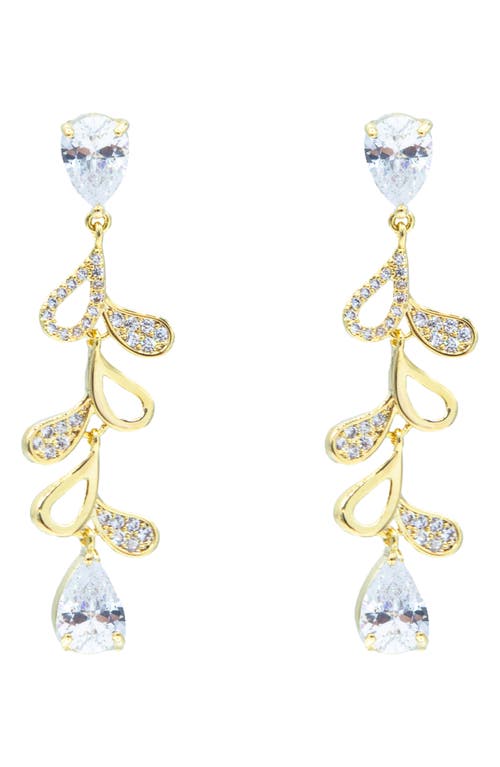 La Meno Cascade Glow Drop Earrings In Gold