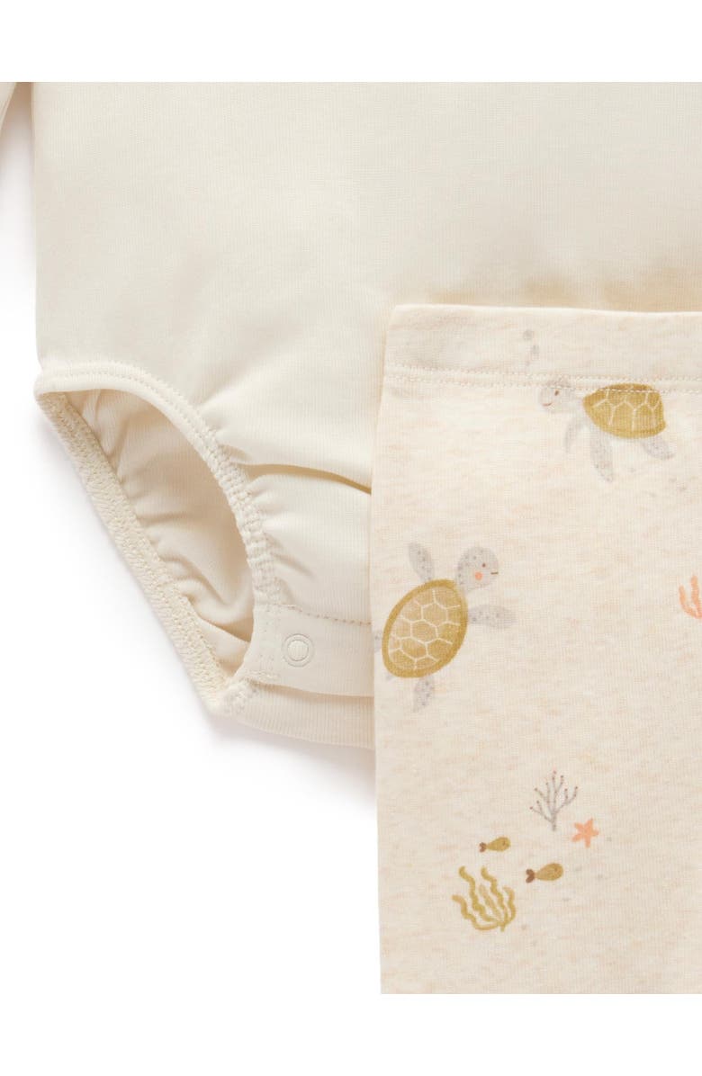 Purebaby 3 Piece Set Unisex, Alternate, color, Little Turtles Print