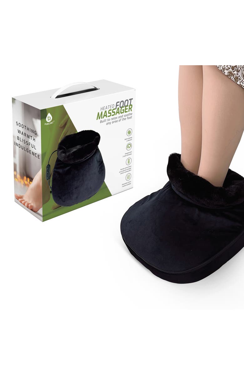 PURSONIC Heated Foot Massager with Remote Control, Alternate, color, Black