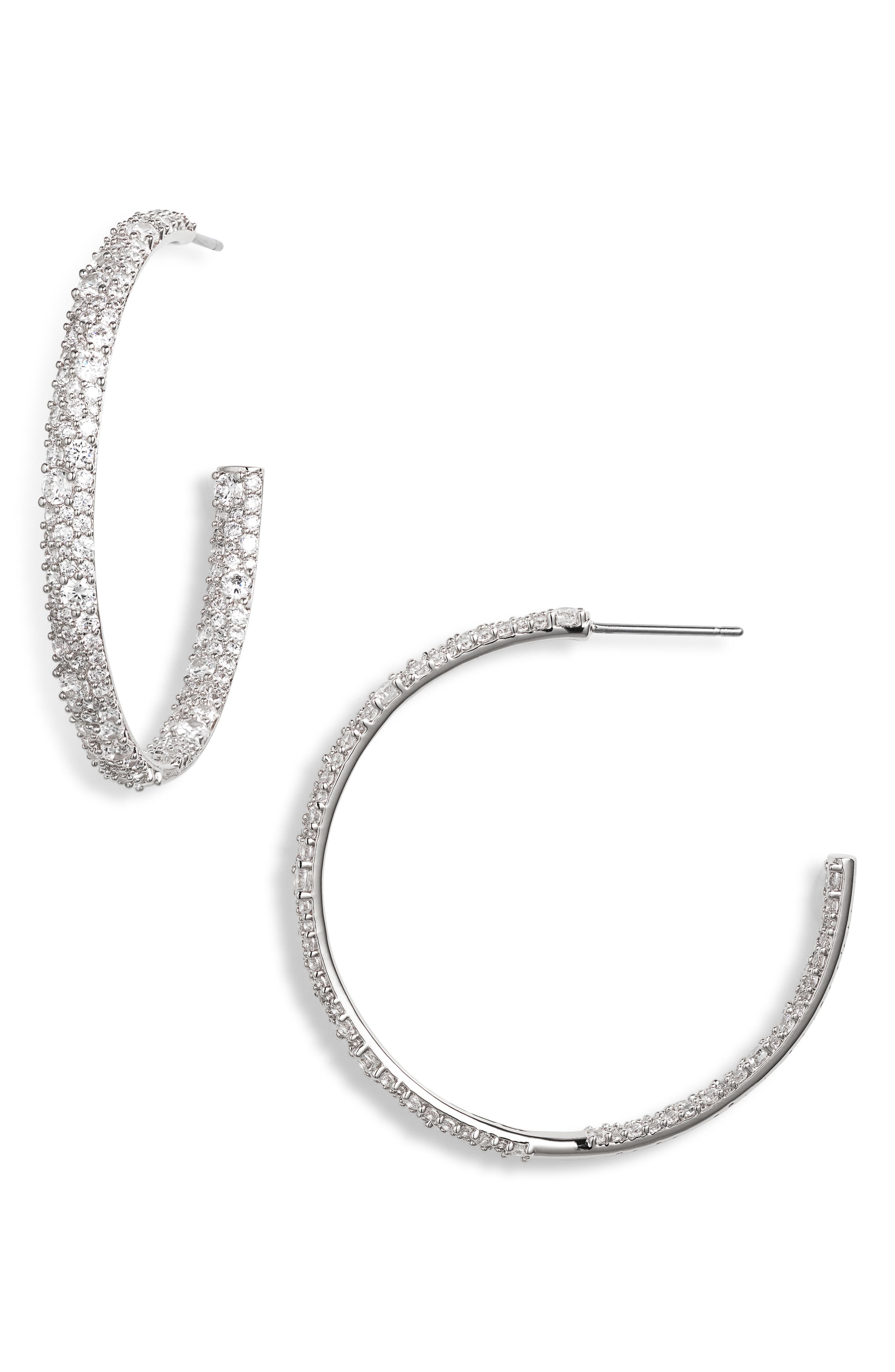 Nadri Lima Pavé Hoop Earrings