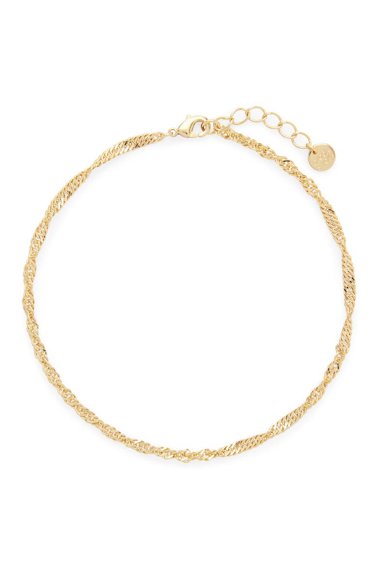 Sophie Curb Chain Anklet, Main, color, GOLD