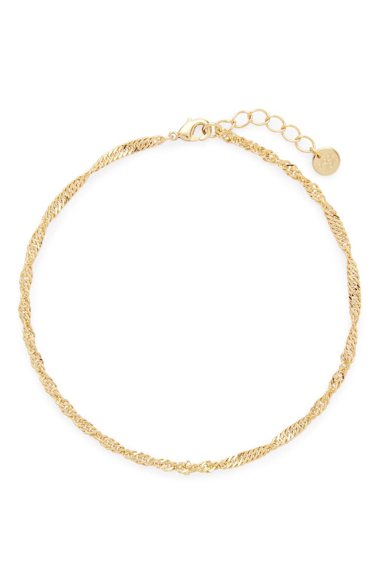Brook and York Sophie Curb Chain Anklet, Main, color, Gold