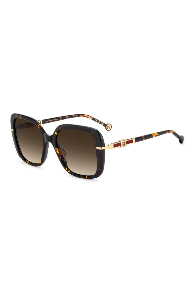 Her 55mm Gradient Square Sunglasses, Alternate, color, HAVANA/ BROWN SF