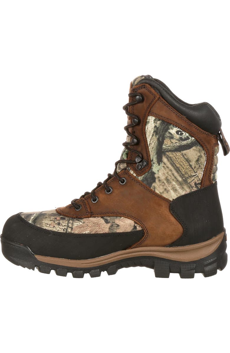 Rocky Waterproof 800G Insulated Outdoor Boot, Alternate, color, Brown And Mossy Oak Brk Up Inf