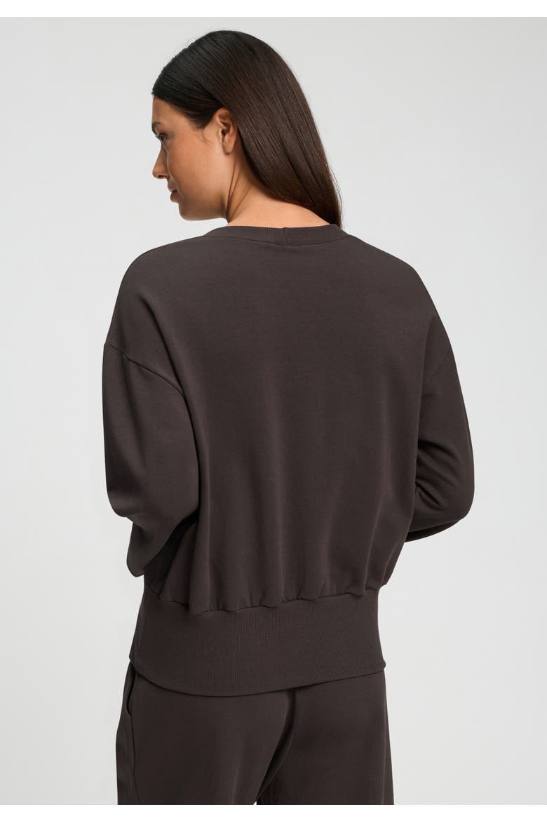 Natural Living Cotton Blend French Terry Sweatshirt, Alternate, color, Dark Mocha